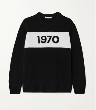 Bella Freud + 1970 Oversized Intarsia Merino Wool Sweater