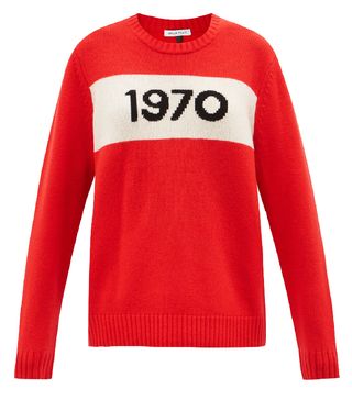 Bella Freud + 1970-Intarsia Merino-Wool Sweater