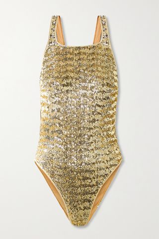 Oséree + Sequined Swimsuit