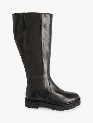 John Lewis & Partners x Erica Davies + Violett Leather Long Boots in Black