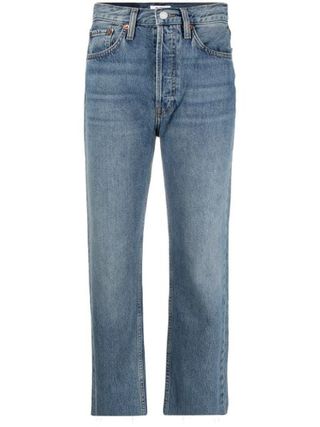 Re/Done + High-Rise Cropped Jeans