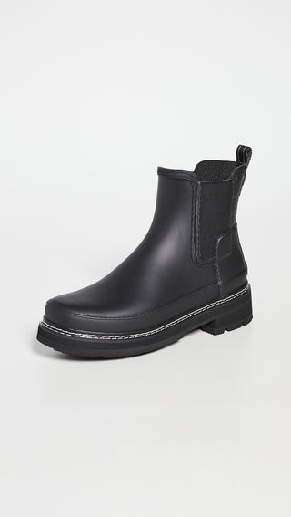 Hunter Boots + Refined Chelsea Stitch Detail Wellington Boots