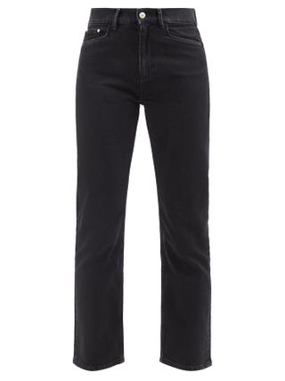 Wandler + Carnation Cropped Slim-Leg Jeans in Black