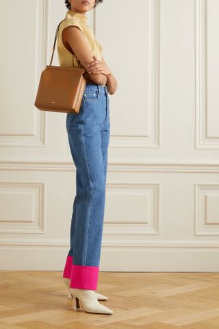 Wandler + Poppy Two-Tone High-Rise Straight-Leg Jeans