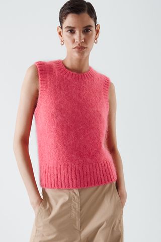 COS + Mohair Knitted Cropped Vest