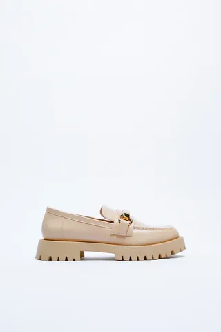 Zara + Lug Sole Loafers