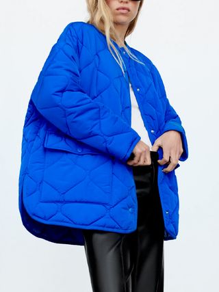 Zara + Oversized Quilted Jacket
