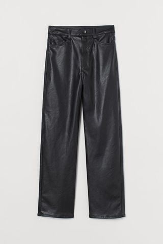H&M + Imitation Leather Trousers