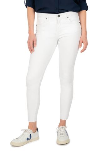 Kut From the Kloth + Donna Fab Ab High Waist Raw Hem Ankle Skinny Jeans
