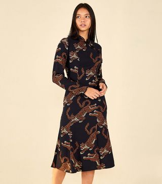 Farm Rio + Leopard Midi Dress