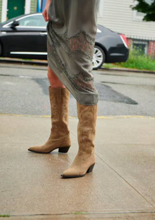 Zara + Split Leather Cowboy Boots