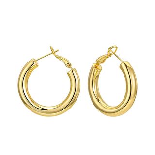 Sovesi + Chunky Gold Hoop Earrings