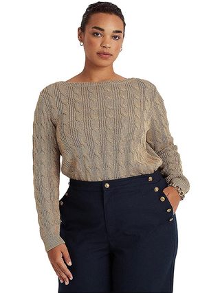Lauren Ralph Lauren + Cable-Knit Sweater