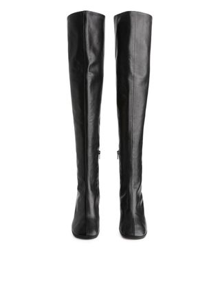 Arket + Leather Over Knee Boots