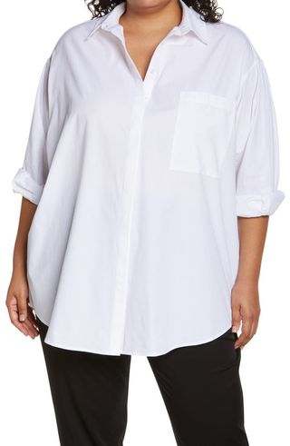 11 Honoré + Maeve Oversize Button-Up Poplin Shirt