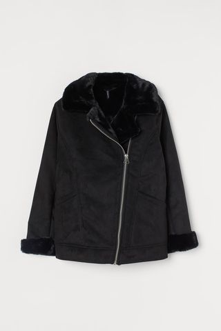 H&M + Faux Fur-Collar Jacket