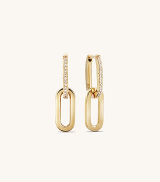 Mejuri + Harris Pavé Diamond Convertible Link Earrings