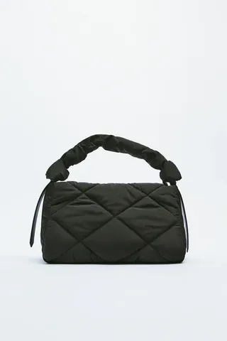 Zara + Quilted Shoulder Bag