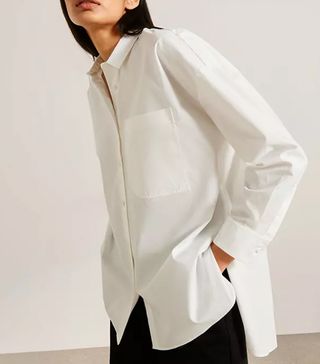 Kin + Oversized Poplin Shirt, White