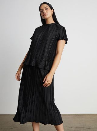 Who What Wear Collection + Avery Pleated Midi Skirt