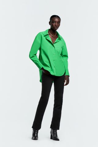 Zara + Poplin Pocket Shirt
