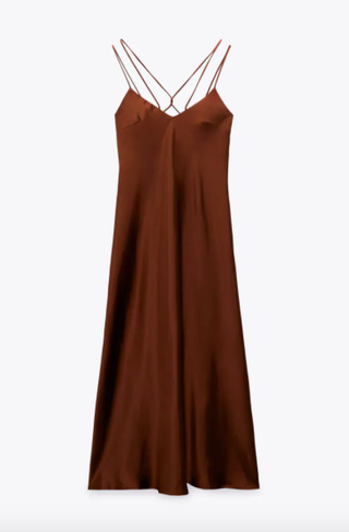 Zara + Satin Effect Midi Dress