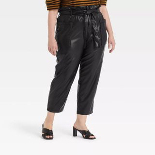 Who What Wear x Target + Ankle Length Paper Bag Trousers