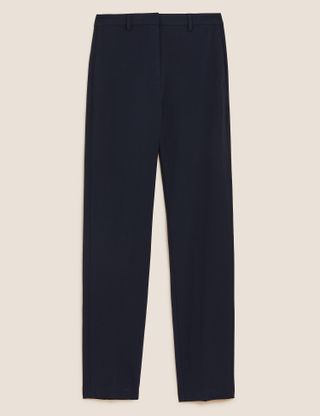Marks & Spencer + Straight Leg Trousers with Stretch