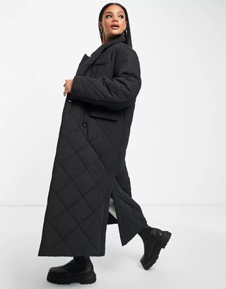 Na-kd + Double Breasted Quilted Coat