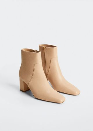 Mango + Pointed Heel Ankle Boot