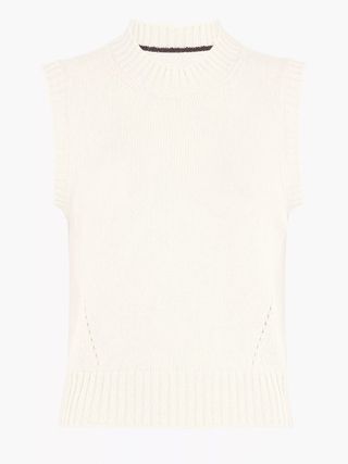 Baukjen + Portia Cashmere Knitted Vest, Winter White