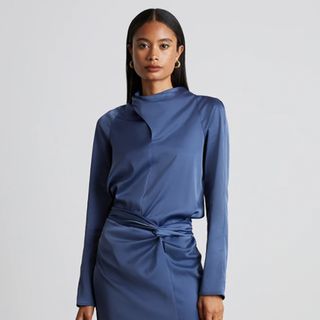 Who What Wear Collection + Camille Twist-Neck Top
