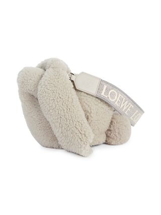 Loewe + Bunny Shearling Crossbody Bag