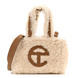 Telfar x Ugg + Small Suede Shearling Reverse Shopping Bag