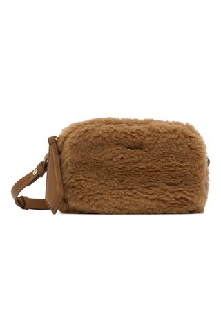 Max Mara + Brown Teddy Fabric Belt Bag