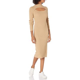 Visit the the Drop Store + The Drop Women's Chantal Fitted Cutout Rib Midi Sweater Dress