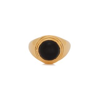 Missoma + Black Onyx 18kt Gold-Plated Ring