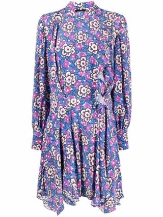 Isabel Marant + Floral-Print Silk Shirt Dress