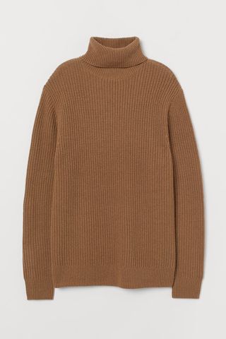 H&M + Lambswool Polo-Neck Jumper