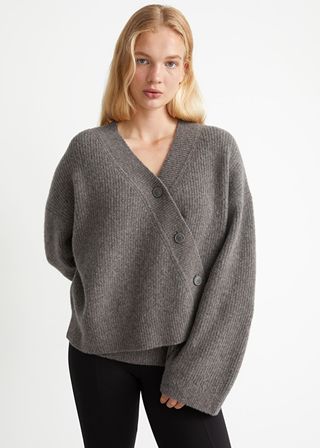 
Other Stories + Relaxed Asymmetrical Knit Cardigan