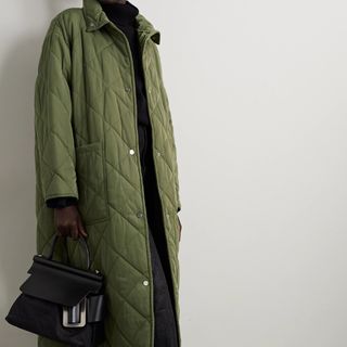 Stand Studio + Sage Quilted Recycled Shell Coat