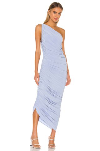 Norma Kamali + Diana Gown in Celestial Blue
