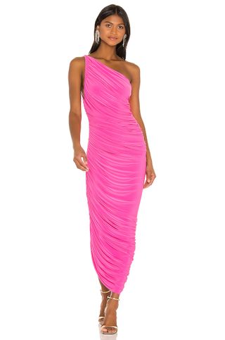 Norma Kamali + Diana Gown in Orchid Pink