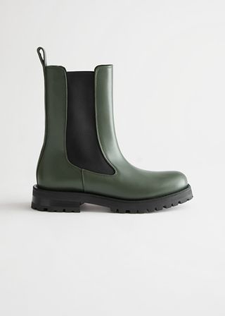 & Other Stories + Chunky Sole Leather Chelsea Boots