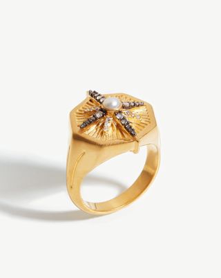 Missoma + Harris Reed Star of the Show Signet Ring