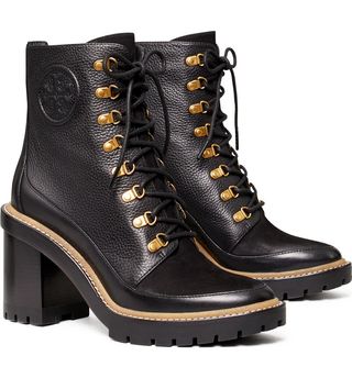Tory Burch + Miller Mixed Materials Lug Sole Boots