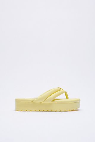 Zara + Quilted Platform Sandals