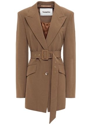 Nanushka + Honor Belted Crepe Blazer