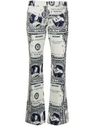 Miaou + Lowrider Money-Print Trousers