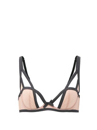 Agent Provocateur + Joan Cutout-Strap Underwired Mesh Bra